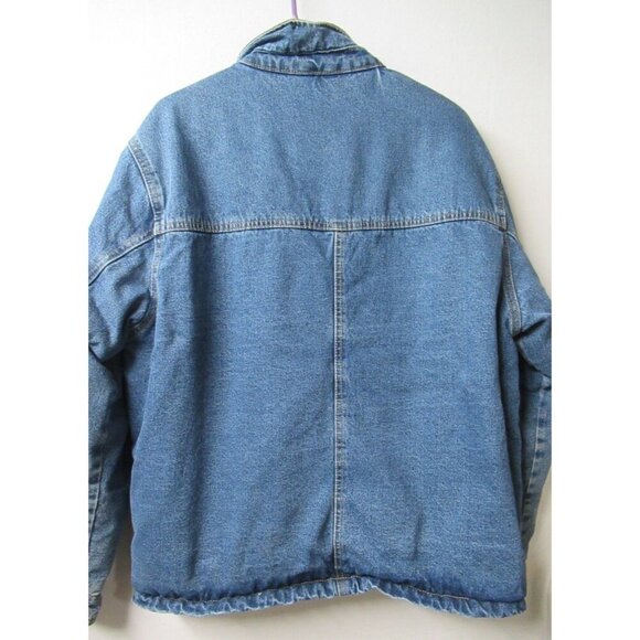 VTG Wrangler Hero Men's Denim Jacket Sherpa Lined Work Coat Corduroy Collar XL - Picture 11 of 14